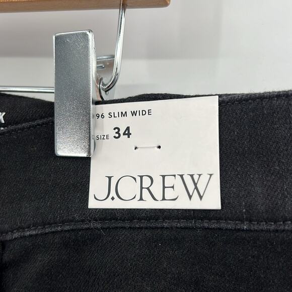 J. Crew Women's 96 Slim Wide Leg Jeans - Black - 34 - New with tags - Picture 4 of 9